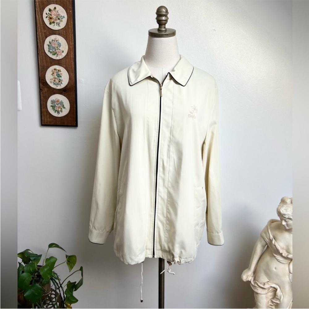 DAKS London Lightweight Windbreaker Cream Jacket Large